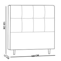 Cabeceira Roma Para Cama Box Queen 160 Cm material sintético D'Rossi Cabeceira Roma Para Cama Box Queen 160 Cm material sintético D'Rossi