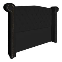 Cabeceira Ruby Capitone Luxo Para Cama Box Casal King - Suede - Sv Decor