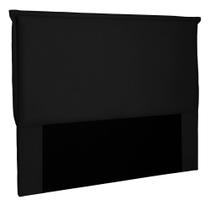 Cabeceira Sicília de Solteiro 90 cm Suede Preto - CasaePoltrona