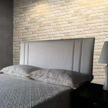 Cabeceira Siena Vertical Double Branco Queen 160 X 60 Cm