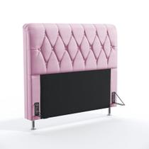 Cabeceira Sirius 140 Modulada Estofada Z-021 Sued Rosa Bebê Aradecor Cabeceira Sirius 140 Modulada Estofada Z-021 Sued Rosa Bebê Aradecor