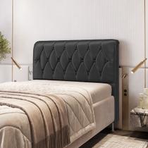Cabeceira Sirius 195 Modulada Estofada N-022 Veludo Chumbo Aradecor Cabeceira Sirius 195 Modulada Estofada N-022 Veludo Chumbo Aradecor