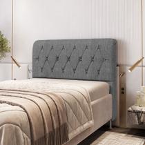 Cabeceira Sirius 195 / N-041 Linho Cinza Escuro Cabeceira Sirius 195 / N-041 Linho Cinza Escuro