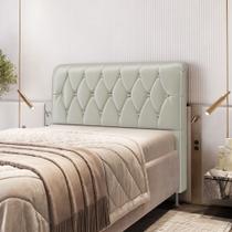 Cabeceira Sirius 195 Para Cama King Sued Bege Aradecor