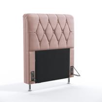 Cabeceira Sirius 90 Modulada Estofada N-031 Veludo Rosê Claro Aradecor Cabeceira Sirius 90 Modulada Estofada N-031 Veludo Rosê Claro Aradecor