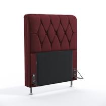 Cabeceira Sirius 90 Modulada Estofada N-034 Veludo Bordô Aradecor Cabeceira Sirius 90 Modulada Estofada N-034 Veludo Bordô Aradecor