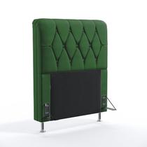 Cabeceira Sirius 90 Para Cama de Solteiro Suede Verde Aradecor