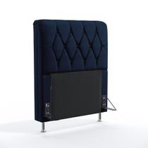 Cabeceira Sirius 90 Solteiro N-025 Veludo Azul Marinho Aradecor Cabeceira Sirius 90 Solteiro N-025 Veludo Azul Marinho Aradecor