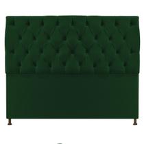 Cabeceira Sofia 140 cm Casal Suede Verde - Doce Sonho Móveis