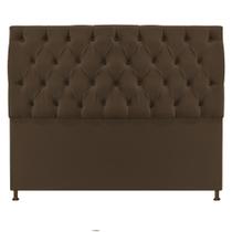 Cabeceira Sofia 195 cm King Size Suede Marrom - Amarena Móveis