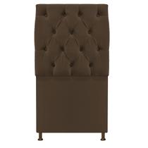 Cabeceira Sofia 90 cm Solteiro Suede Marrom - Amarena Móveis