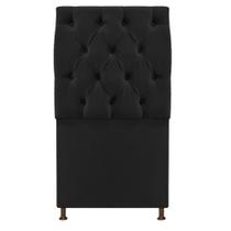 Cabeceira Sofia 90 cm Solteiro Suede Preto - Amarena Móveis Cabeceira Sofia 90 cm Solteiro Suede Preto - Amarena Móveis
