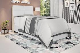 Cabeceira Solteiro 0,88 Isis Amarula com Painel Class Branco Framar Cabeceira Solteiro 0,88 Isis Amarula com Painel Class Branco Framar