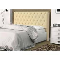 Cabeceira Solteiro 0,90cm Para Cama Box Lady Suede Bege - SA Móveis