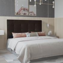 Cabeceira Solteiro 0,90m Berlim Suede Marrom SKY MOBILE