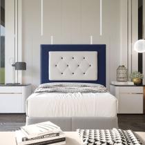 Cabeceira Solteiro 0,90m Havana Suede Azul SKY MOBILE