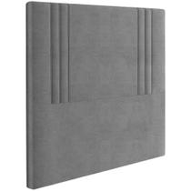 Cabeceira Solteiro 88 Cm London Veludo Cinza Soon Cinza Cabeceira Solteiro 88 Cm London Veludo Cinza Soon Cinza