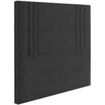 Cabeceira Solteiro 88 cm London Veludo Preto Soon