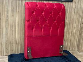 Cabeceira Solteiro 88 Lavínia Veludão Vermelho 503 Fernandes