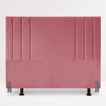 Cabeceira Solteiro 90 Cm Cama Box Estofada Veludo Frame Rosa Cabeceira Solteiro 90 Cm Cama Box Estofada Veludo Frame Rosa