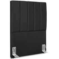 Cabeceira Solteiro 90cm Allia Linho Preto RM Cabeceira Solteiro 90cm Allia Linho Preto RM