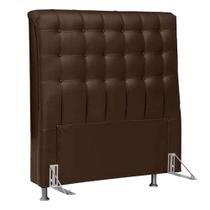 Cabeceira Solteiro 90cm Ana Para Cama Box Napa Marrom - DS Estofados Cabeceira Solteiro 90cm Ana Para Cama Box Napa Marrom - DS Estofados
