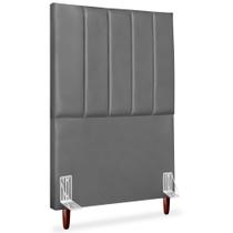 Cabeceira Solteiro 90cm Arlla Corano Cinza Rm Cinza Cabeceira Solteiro 90cm Arlla Corano Cinza Rm Cinza