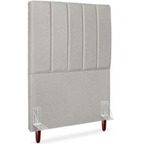 Cabeceira Solteiro 90cm Arlla Linho Cinza Rm Cinza Cabeceira Solteiro 90cm Arlla Linho Cinza Rm Cinza