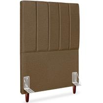 Cabeceira Solteiro 90cm Arlla Linho Marrom Rm Marrom Cabeceira Solteiro 90cm Arlla Linho Marrom Rm Marrom