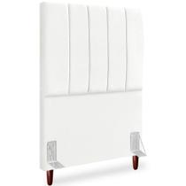 Cabeceira Solteiro 90cm Arlla Suede Branco Rm Branco Cabeceira Solteiro 90cm Arlla Suede Branco Rm Branco