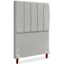 Cabeceira Solteiro 90cm Arlla Suede Cinza Claro Rm Cinza Claro Cabeceira Solteiro 90cm Arlla Suede Cinza Claro Rm Cinza Claro