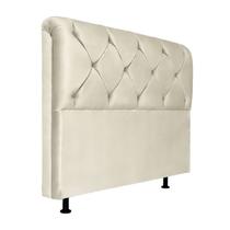 Cabeceira Solteiro 90cm Barbara Suede Marfim ID Milani Store