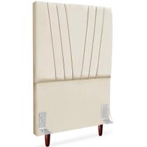 Cabeceira Solteiro 90cm Bell Suede Bege Rm Bege Cabeceira Solteiro 90cm Bell Suede Bege Rm Bege