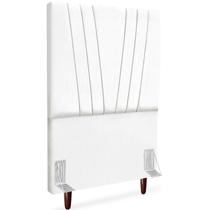 Cabeceira Solteiro 90cm Bell Suede Branco RM Cabeceira Solteiro 90cm Bell Suede Branco RM