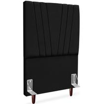 Cabeceira Solteiro 90cm Bell Suede Preto RM Cabeceira Solteiro 90cm Bell Suede Preto RM