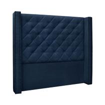 Cabeceira Solteiro 90cm Imperial Suede Azul Marinho - Lucadi Home Cabeceira Solteiro 90cm Imperial Suede Azul Marinho - Lucadi Home