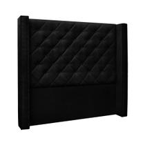 Cabeceira Solteiro 90cm Imperial Suede Preto - Lucadi Home Cabeceira Solteiro 90cm Imperial Suede Preto - Lucadi Home