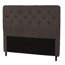 Cabeceira Solteiro 90cm Para Cama Box Ravena Suede Marrom - DS Estofados