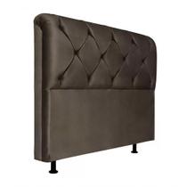 Cabeceira Solteiro 90cm Suede Marrom Id Suede Marrom