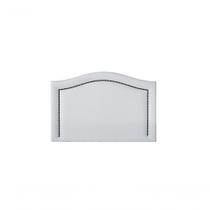 Cabeceira Solteiro 90x60 material sintético Branco Tacha Fumê Cabeceira Solteiro 90x60 material sintético Branco Tacha Fumê