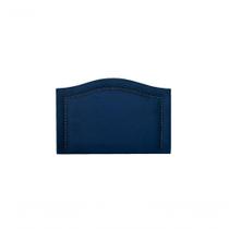 Cabeceira Solteiro 90x60 Suede Azul Tachas Fumê Cabeceira Solteiro 90x60 Suede Azul Tachas Fumê