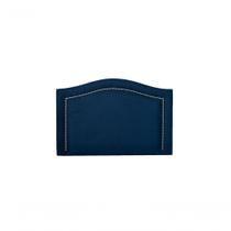 Cabeceira Solteiro 90x60 Suede Azul Tachas Prata Cabeceira Solteiro 90x60 Suede Azul Tachas Prata