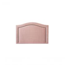 Cabeceira Solteiro 90x60 Veludo Rosê Tachas Fumê Cabeceira Solteiro 90x60 Veludo Rosê Tachas Fumê