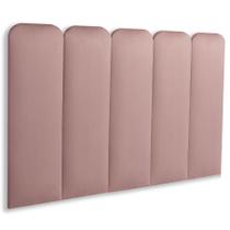 Cabeceira Solteiro Arredondada Veludo 100x60 Cama Box Modulada