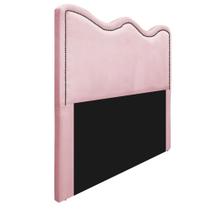 Cabeceira Solteiro Bari P02 90 cm para cama Box Suede Rosa Bebê - Amarena Móveis