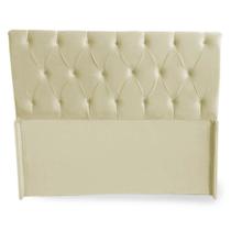 Cabeceira Solteiro Bela Casal 140cm Para Cama Box Suede Bege - DS Estofados