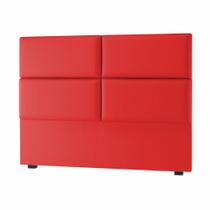 Cabeceira Solteiro Bia 90 CM Suede Vermelho - D A Decor