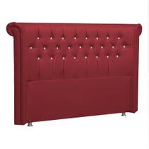 Cabeceira Solteiro Brescia P04 90 cm Suede Vermelho TCA 53 - Amarena Móveis