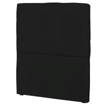 Cabeceira Solteiro Cama Box 90 cm London material sintético Preto - JS Móveis