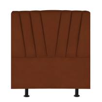 Cabeceira Solteiro Cama Box Estofada 90 Cm Antonella Veludo terracota Cabeceira Solteiro Cama Box Estofada 90 Cm Antonella Veludo terracota